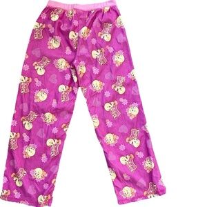 VINTAGE Y2K Girls TWEETY BIRD Fuzzy PJ Pajama PANTS Size 10